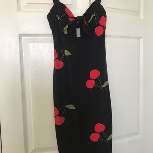 Forever 21 black cherry print tight dress